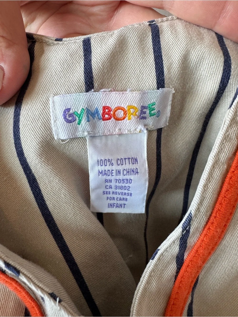 Gymboree Vintage Rainbow Tag Baseball Colorblock Bubble Size‎ 6-12 months/infant